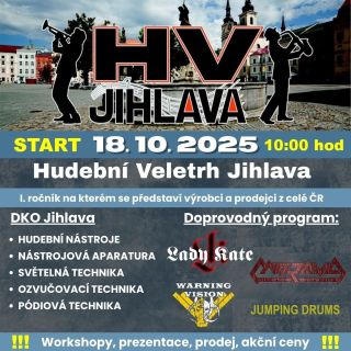 18. 10. se můžeme vidět na Hudebním Veletrhu v Jihlavě. Kdo se tam chystá? Myslím, že to bude velmi nadějná akce plná...